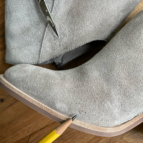 Jeffrey Campbell Taupe Suede Heeled Bootie - Picture 8 of 12